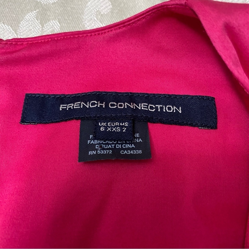 FRENCH CONNECTION Hot Pink Dress size 2 sleeveless - Picture 3 of 6